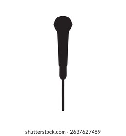 Microphone Black Simple Silhouette Illustration