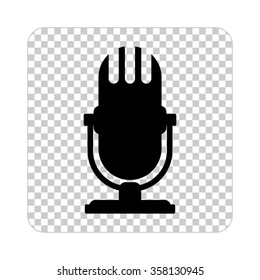microphone -  black vector icon