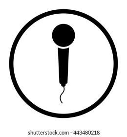 microphone  - black vector icon