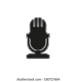 microphone -  black vector icon