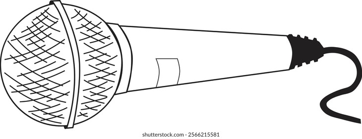 Microphone black and white Dzigh style 1
