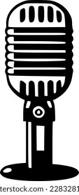 Microphone | Black and White Vector illustration