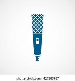 Microphone Blue Icon On White Background