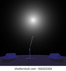 Microphone blue scene