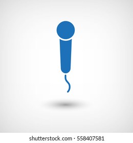Microphone -  blue vector icon