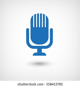 Microphone  - blue vector icon
