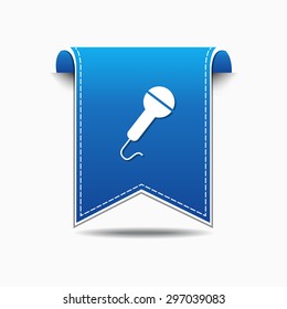 Microphone blue Vector Icon Design