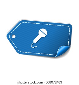 Microphone blue Vector Icon Design