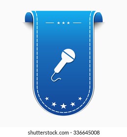 Microphone blue Vector Icon Design