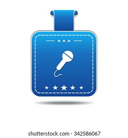 Microphone blue Vector Icon Design