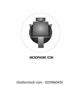 microphone bottom icon isolated on white backgroind. music media icons vector design symbols and tools on smart device and computer.