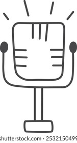A microphone with a bright light shining on it