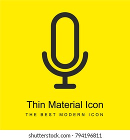 Microphone bright yellow material minimal icon or logo design
