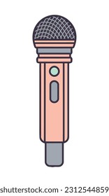 microphone, broadcasting success design icon isolated