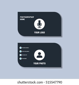 microphone business card