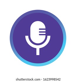 microphone button icon on the digital sound wave audio spectrum line 2
