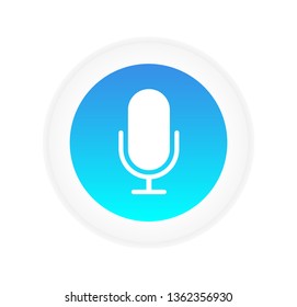 Microphone button. Microphone icon. Voice search.