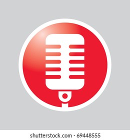 Microphone Button web design internet site logo