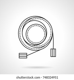 Microphone cable, line icon