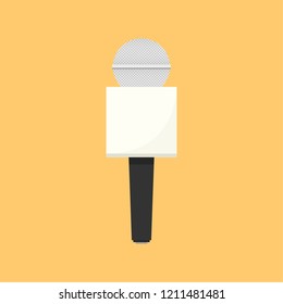 microphone cartoon vector. free space for text. symbol. logo.