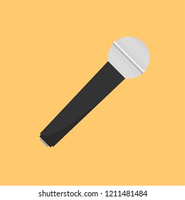 microphone cartoon vector. free space for text. symbol. logo.