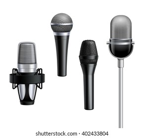  Microphone Collection In Realistic Style