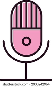 Mikrofonfarbenfroh-Vektorsymbol-Design