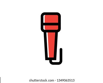 Microphone color Icon set vector. Mic sign. Karaoke microphone icon. Broadcast mic sign - Vector