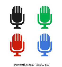 Microphone - color vector icon
