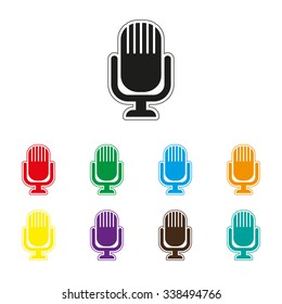 Microphone - color vector icon