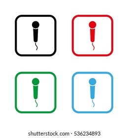 Microphone -  color vector icon