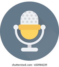 Microphone Colored Vector Icon