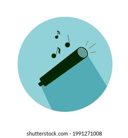 Microphone colored vector icon on a white background