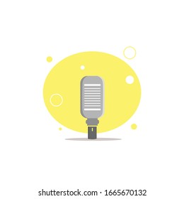 microphone colorful flat vector icon