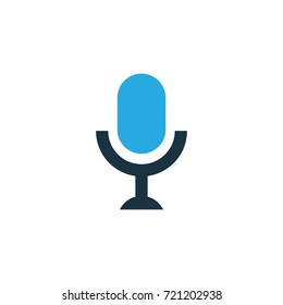 Microphone Colorful Icon Symbol. Premium Quality Isolated Karaoke Element In Trendy Style.