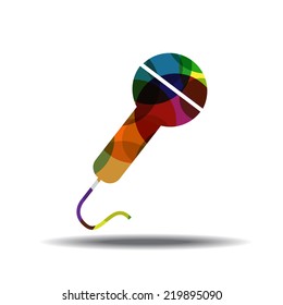 Microphone Colorful Vector Icon Design