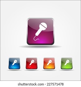 Microphone Colorful Vector Icon Design