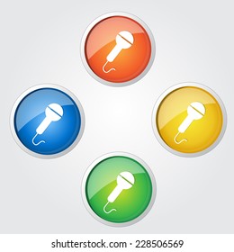 Microphone Colorful Vector Icon Design