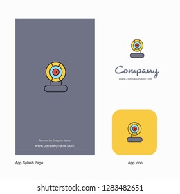 Microphone Company Logo App Icon and Splash Page Design. Creative Business App Design Elements