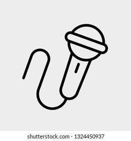 Microphone concept line icon. Simple element illustration. Microphone concept outline symbol design. Can be used for web and mobile UI/UX . Modern vector style