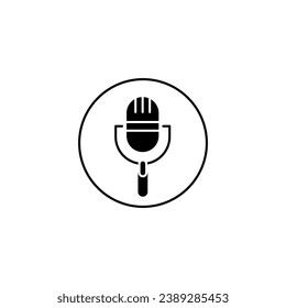 Microphone concept line icon. Simple element illustration. Microphone concept outline symbol design.