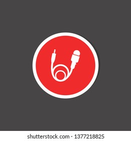 microphone with cord icon