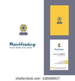 Microphone Creative Logo and business card. vertical Design Vector