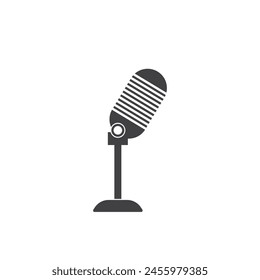 Microphone design icon illustration template