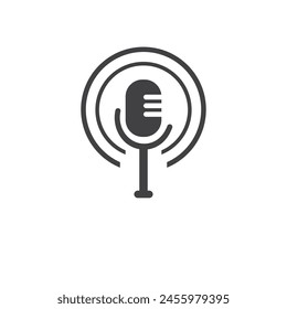 Microphone design icon illustration template