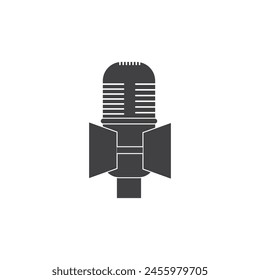 Microphone design icon illustration template