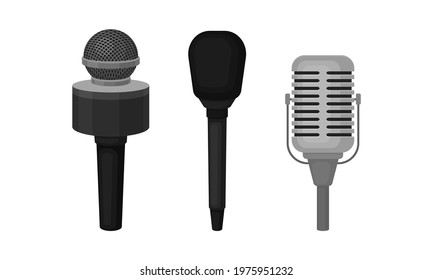 Microphone as Device Converting Sound into Electrical Signal Vector Set