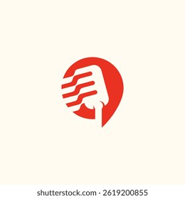 Microphone and dialog box vector logo. Logo for talk show, podcast, entertainment, music, and company.