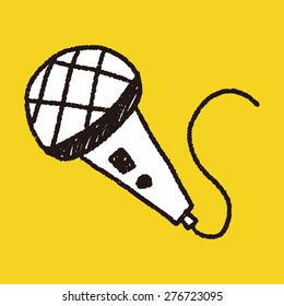 microphone doodle drawing