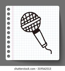 microphone doodle drawing